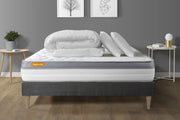 Pacchetto letto completo - Materasso 160x200cm + Box spring con doghe (kit) + 2 cuscini + Piumino - Memo Zen