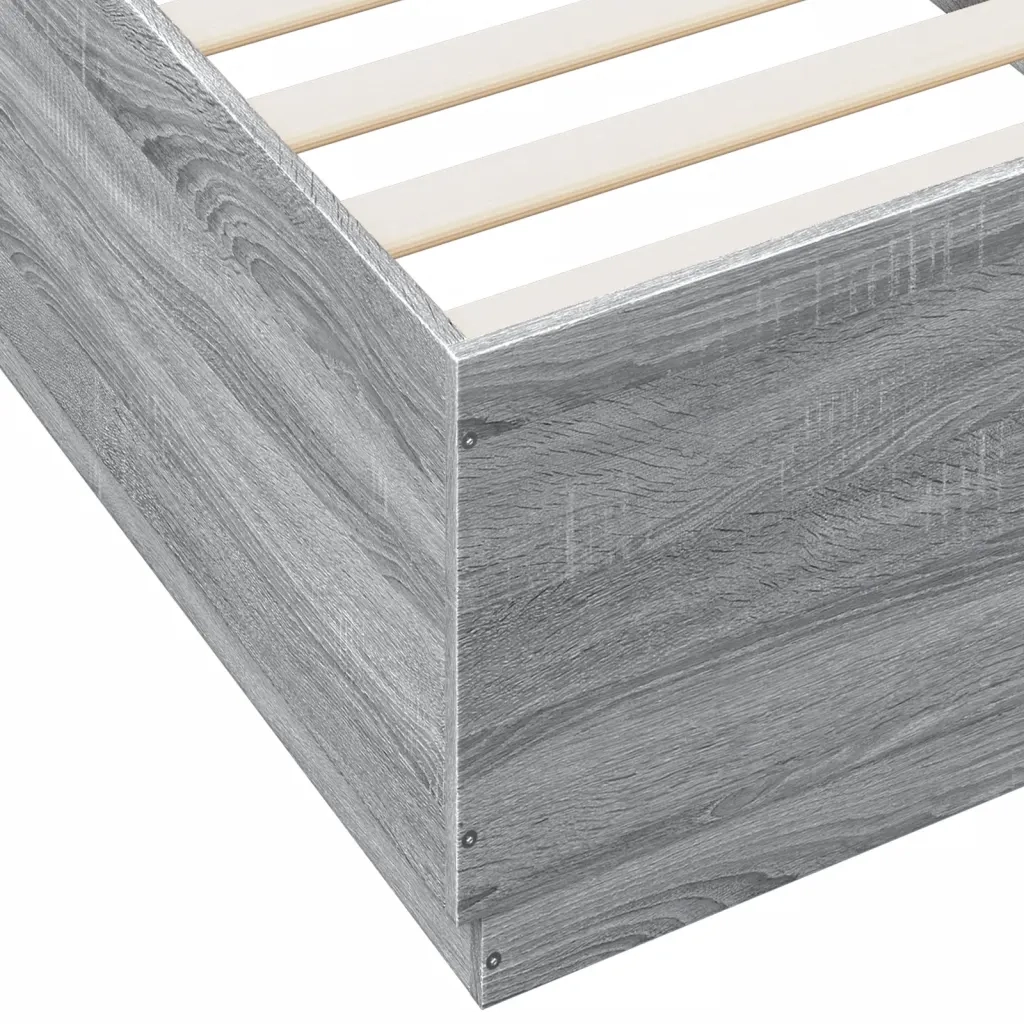 Giroletto-Struttura Letto Grigio Sonoma 90x200 cm in Legno Multistrato 423324