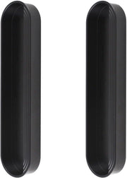 Maniglie ovali premium in acciaio inox, nero lucido (2 pezzi), 150 mm - Per porta, armadio, cassetto, comò e comodino con meccanismo di apertura nascosto.