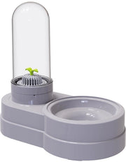 Dispensatore automatico per animali domestici con filtro, 580 ml, per piccoli cani, gatti, conigli e piccoli animali (grigio)