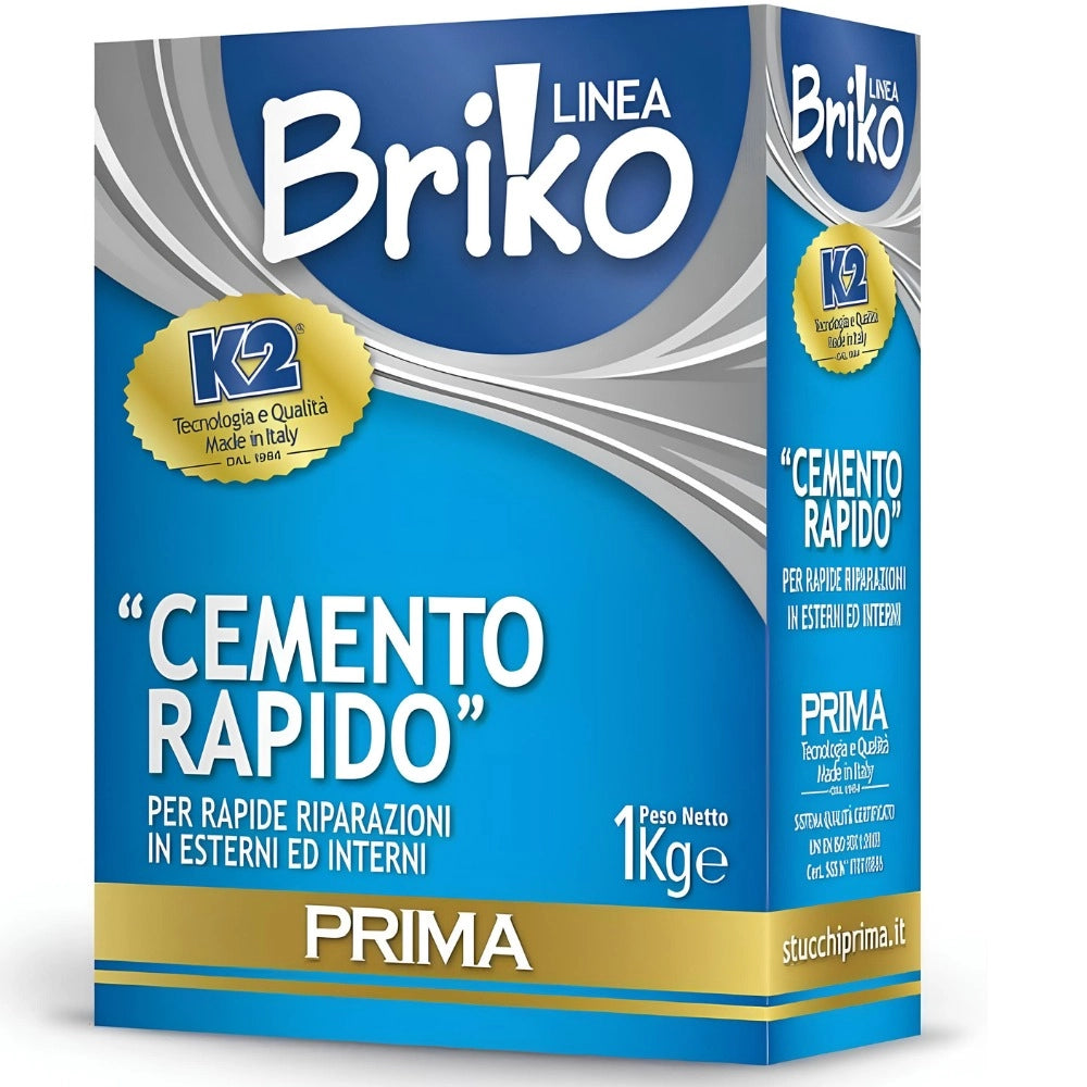 Prima k2 cemento rapido grigio premiscelato linea briko 1 kg