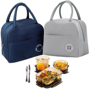 Borsa da pranzo leggera, piccola borsa a due parti, mini borsa a mano, per lavoro, attività all'aperto, viaggi di scuola, per donne, adulti, studenti e bambini