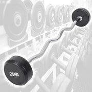 Trade Shop - Manubri Bilanciere Curl Curvo Ondulato Precaricato Da 50 Kg 25+25 Kg Bodysolid -