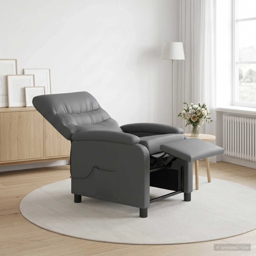 Divano Sedia-Poltrona Massaggiante Grigio Similpelle 831291