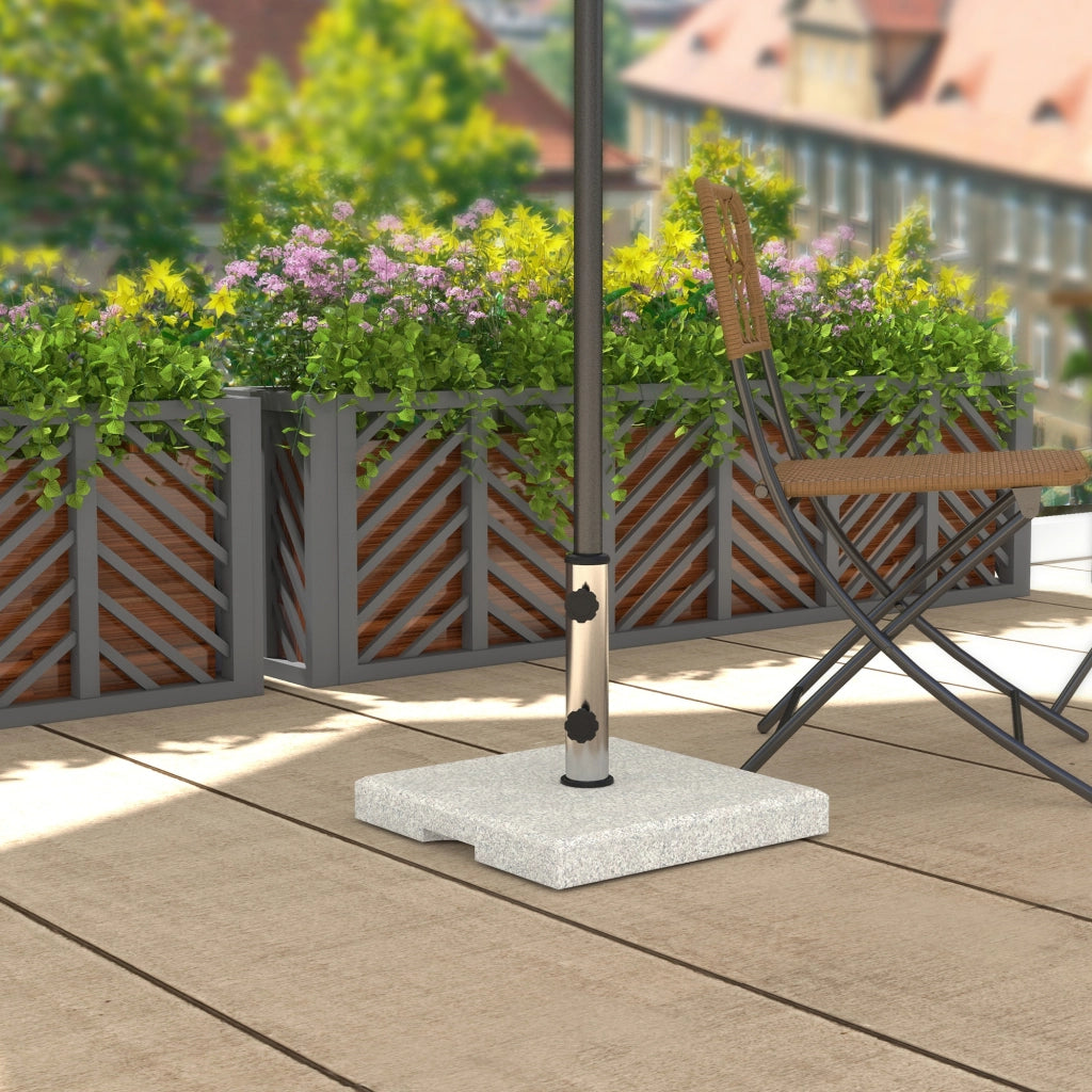 Base per Ombrellone da Giardino ¨C zephmum ¨C Granito Grigio 38x38x38 cm