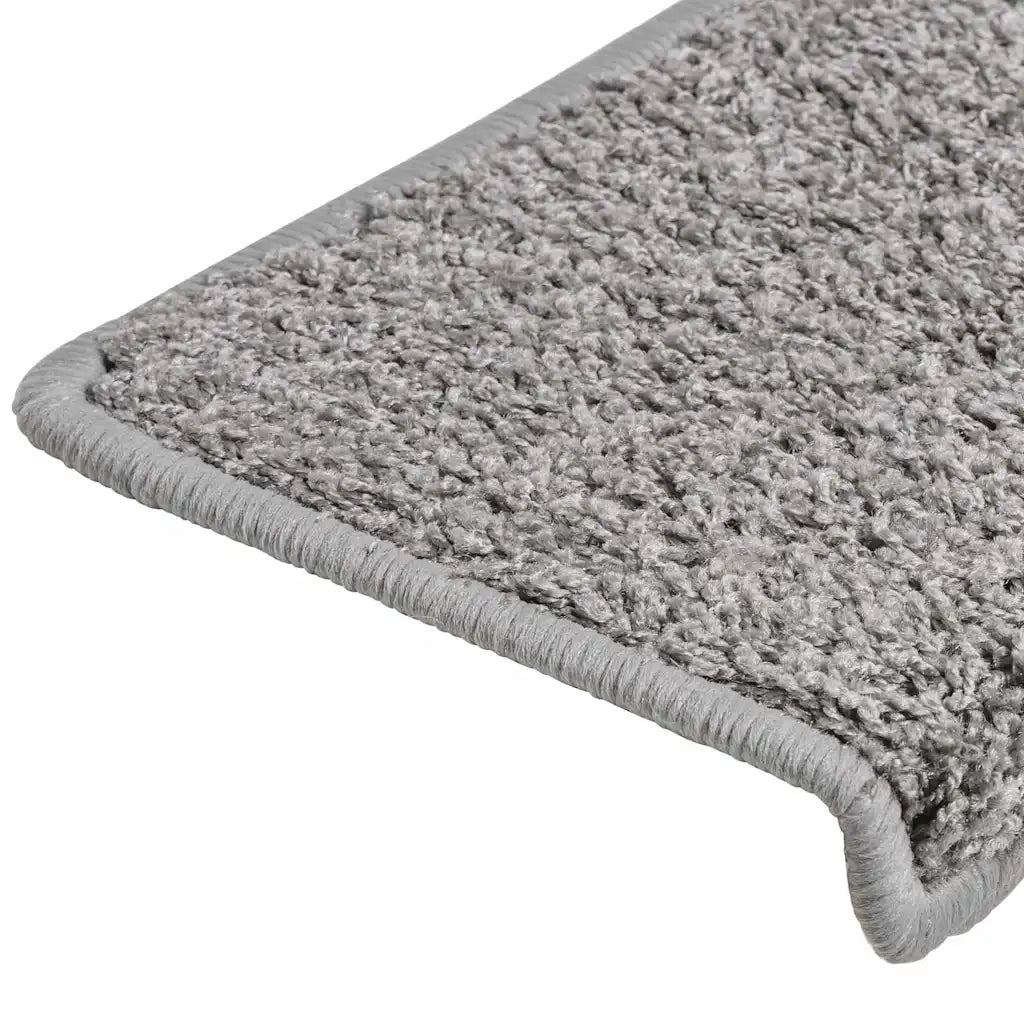 Tappetini per scale 20 pz 65x21x4 cm Grigio Bordo rettangolare 3365851