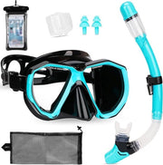 Set di snorkeling per adulti - Visore panoramico professionale con funzione anti-condens e anti-leak