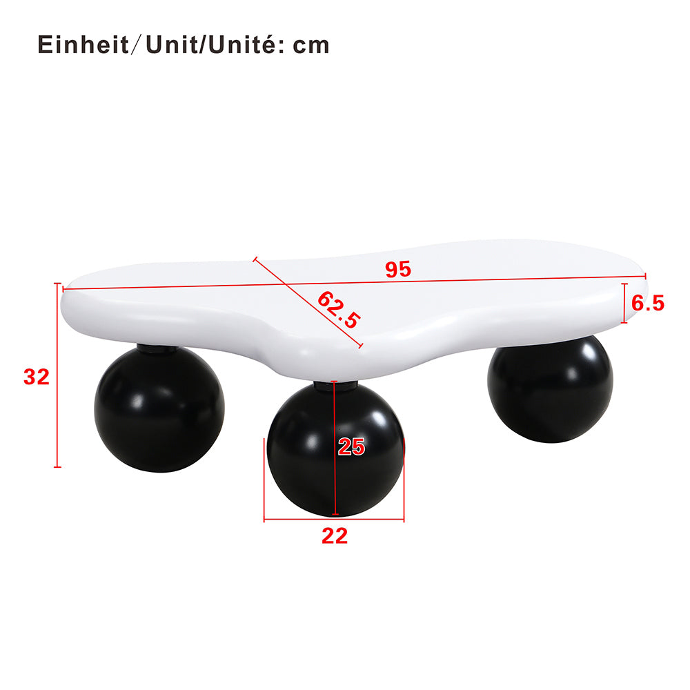 Tavolino-Xylo-Cloud LED 16 colori design nuage piedi tondi