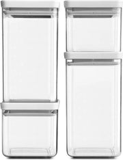 Set di Organizzazione Cucina a Stacking 4 pezzi - Grigio chiaro - Sistema di Organizzazione Cucina Tasty+