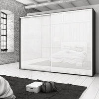 Sistema a Scorrimento Inferiore per Armadio 2 Ante 18 mm con Chiusura Soft Emuca