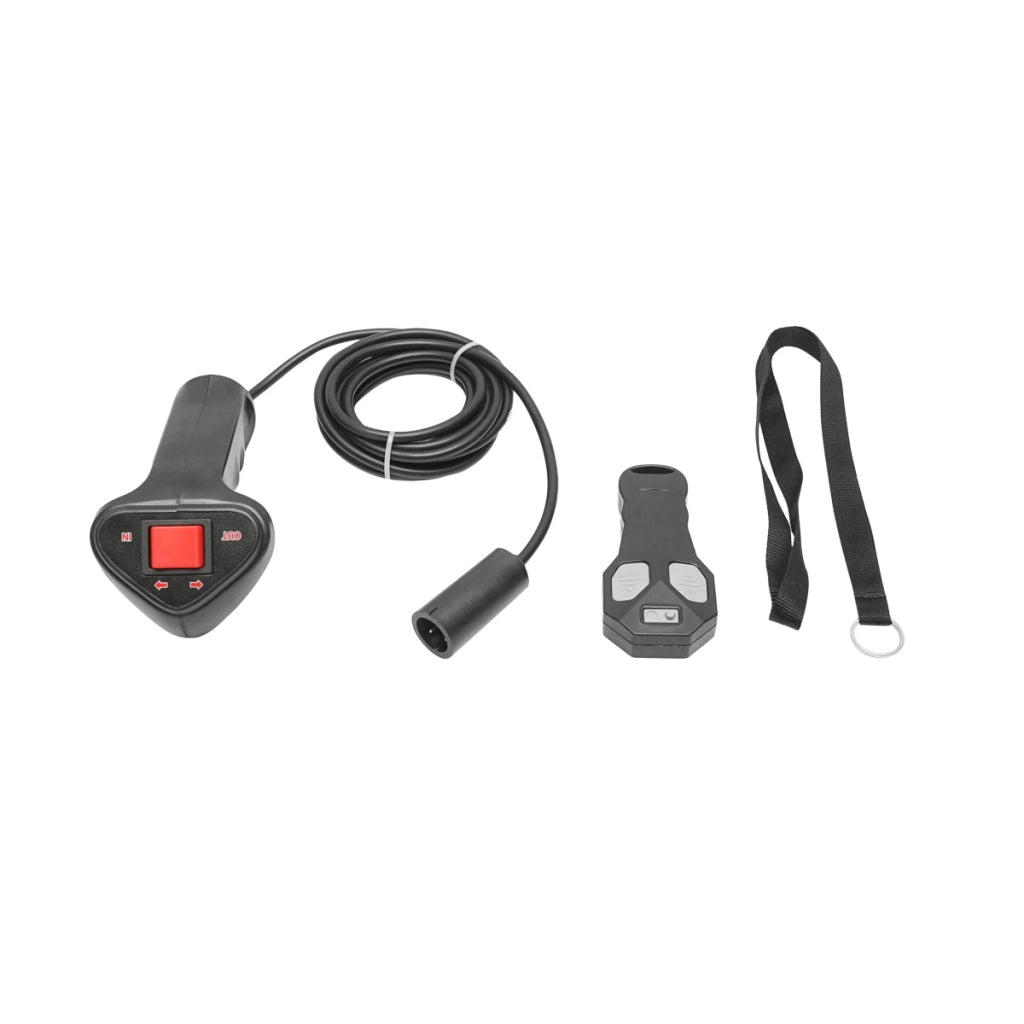 Verricello idraulico completo con telecomando, cavo in acciaio, tensione di alimentazione 12V, carico massimo 6T (13300 libbre)
