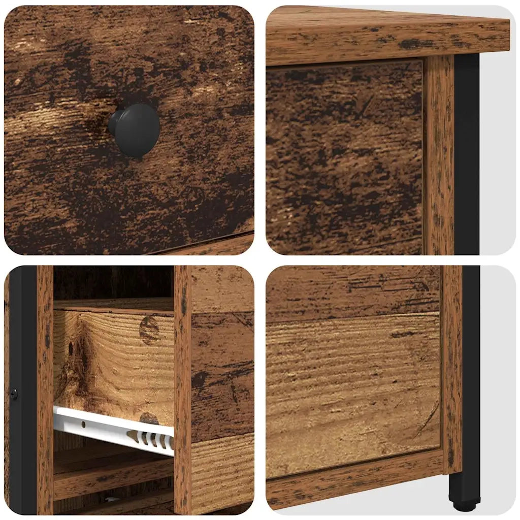 Comodino | Armadio da Notte | Mobiletto da notte con cassetto Marrone 40 x 36 x 60 cm