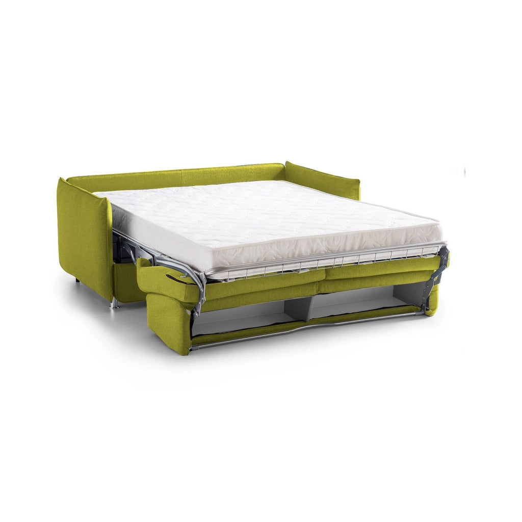 Cecina, Divano Letto 3 Posti Sfoderabile Made in Italy, 200x95 cm Verde