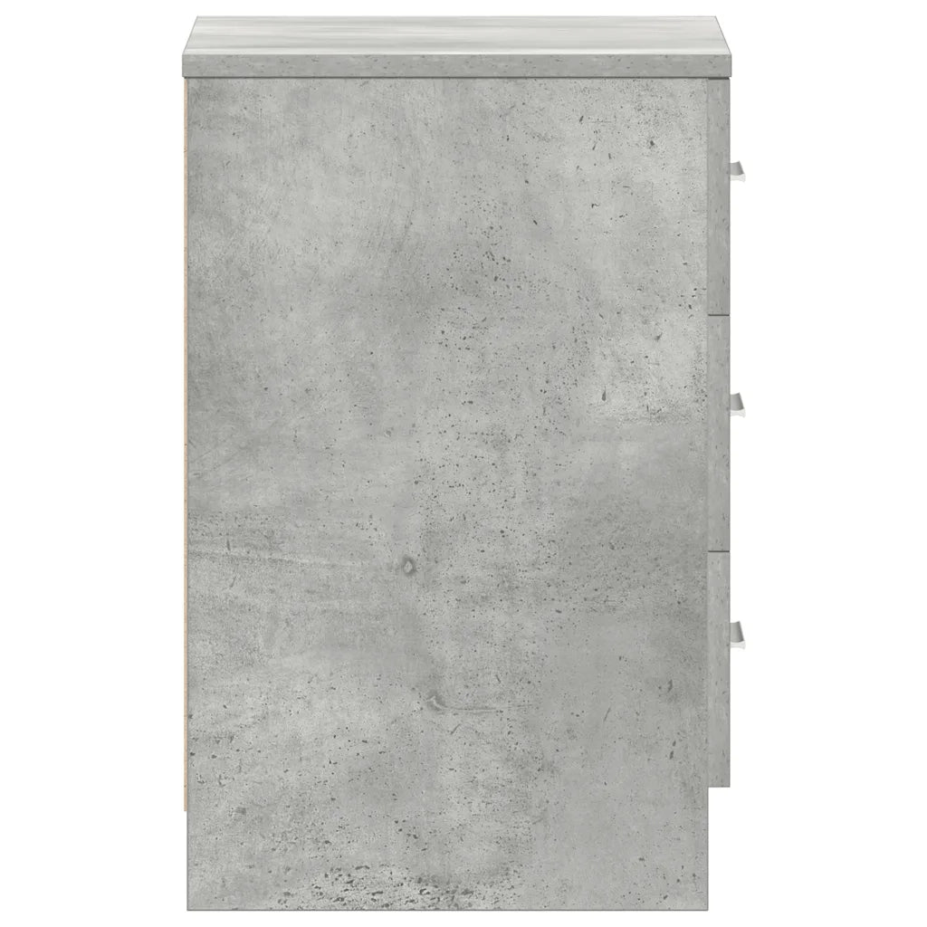 Comodino-Tavolino da notte Grigio Cemento 38x35x56 cm in Legno Multistrato