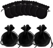 Zaketti in Velluto 50 Pezzi - Sacchetti Riscaldabili - Sacchetti per Gioielli - Sacchetti di Regalo - Nero - 7 x 9 cm - Sacchetti per Gioielli