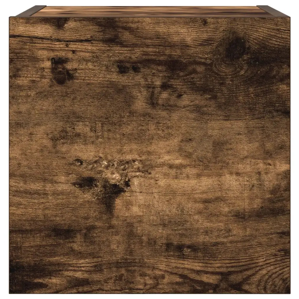 Armadietti TV Montati a Parete 2pz Rovere Fumo 30,5x30x30 cm