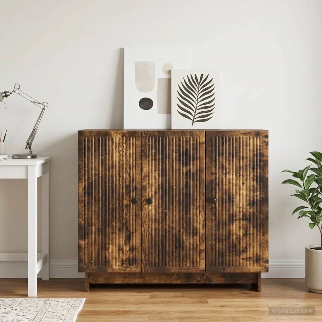 Credenza Rovere Fumo 89 x 34,5 x 80 cm Legno ingegnerizzato 893960
