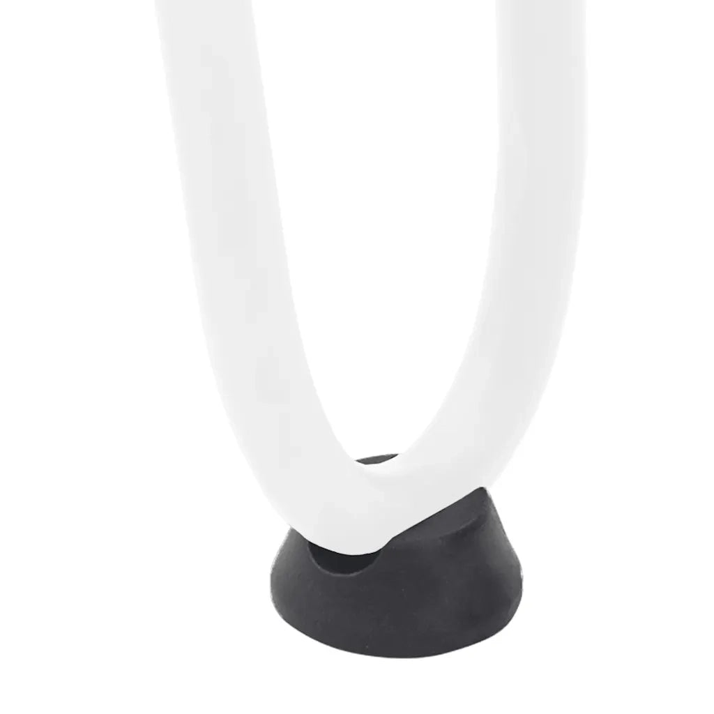 Gambe a forcina per tavolino 4 pz bianche 10 cm in acciaio massiccio