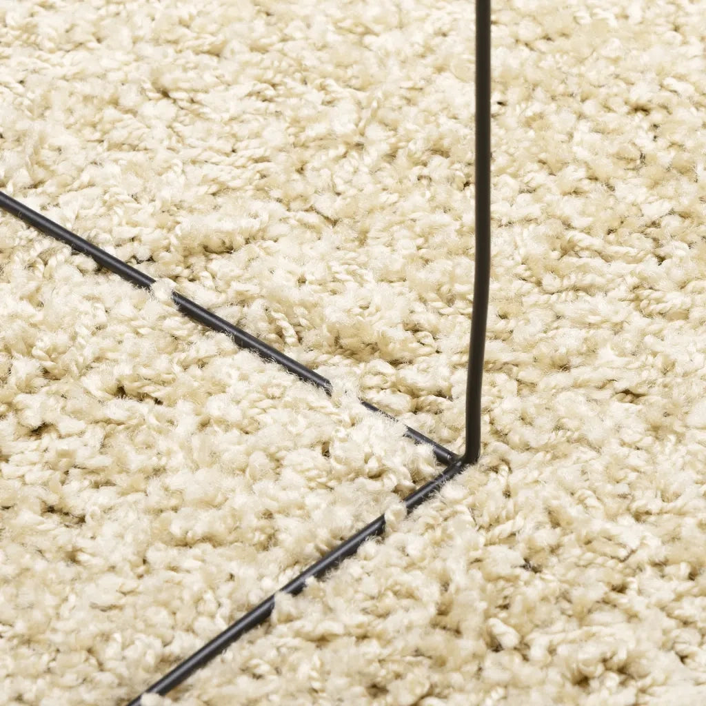 Tappeto Shaggy PAMPLONA a Pelo Lungo Moderno Oro Ø 160 cm 375356