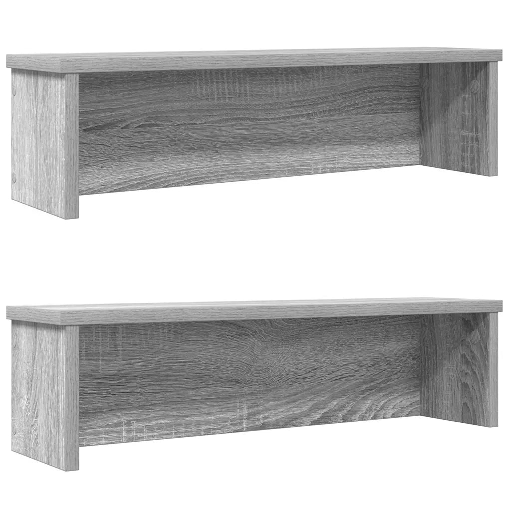 Scaffali da Cucina Impilabili 2 pz Grigio Sonoma 50x15x16 cm