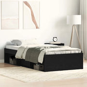 Giroletto senza Materasso Rovere Nero 100x200 cm in Truciolato