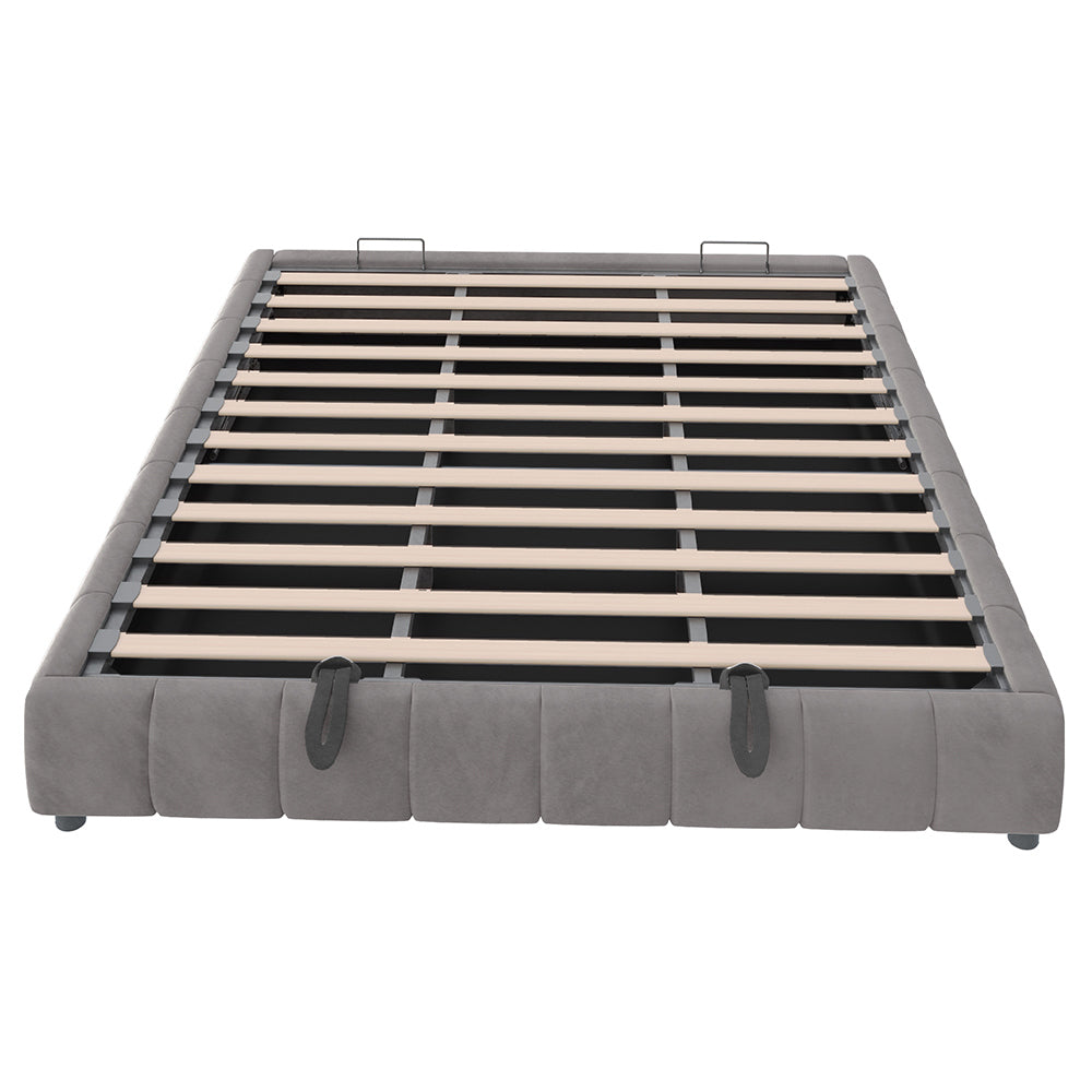 Letto-Xylo-180x200 cm-LED, idraulico, sospeso, grigio