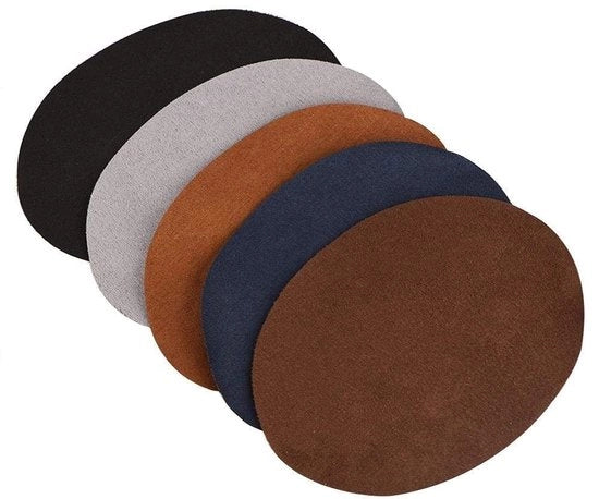 Pannelli di rinforzo in PU e pelle per abbigliamento e jeans - 10 pezzi - 5 colori - Pannelli di rinforzo per tessuti