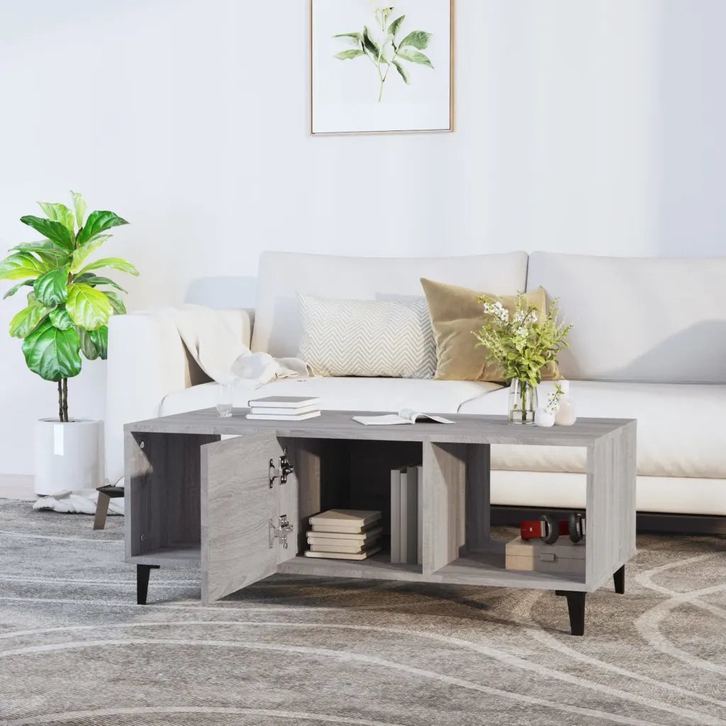 Tavolino da Salotto Grigio Sonoma 102x50x40cm Legno Multistrato 817529