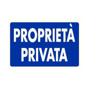 CARTELLO 'PROPRIETA' PRIVATA' 20x30 cm - 10 pezzi