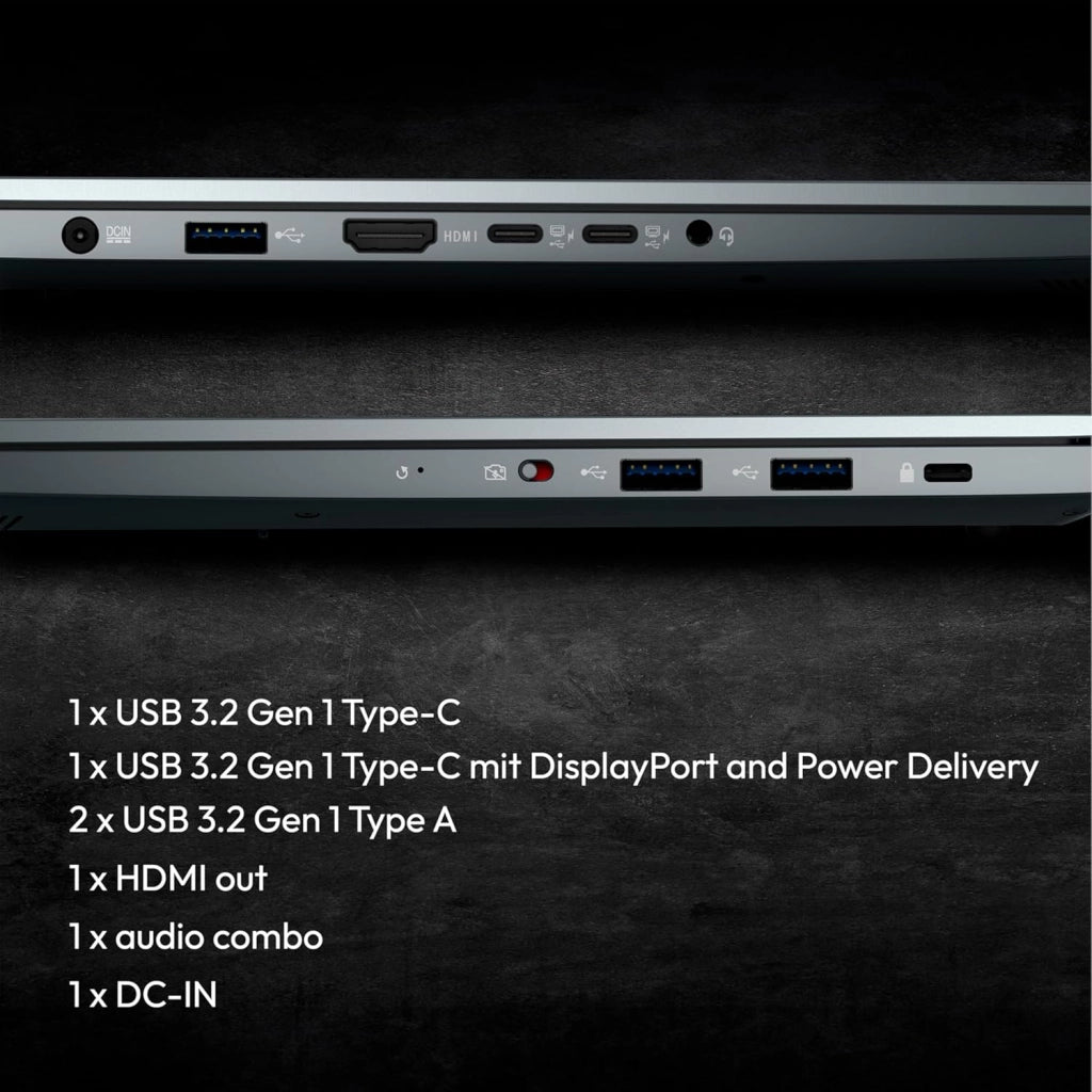 40,6 cm (4K OLED) S10 Laptop (Intel Core Ultra 7 155H, 16 GB DDR5 RAM, SSD PCIe da 1 TB, 100% DCI-P3, webcam FHD, WLAN, Win 11)