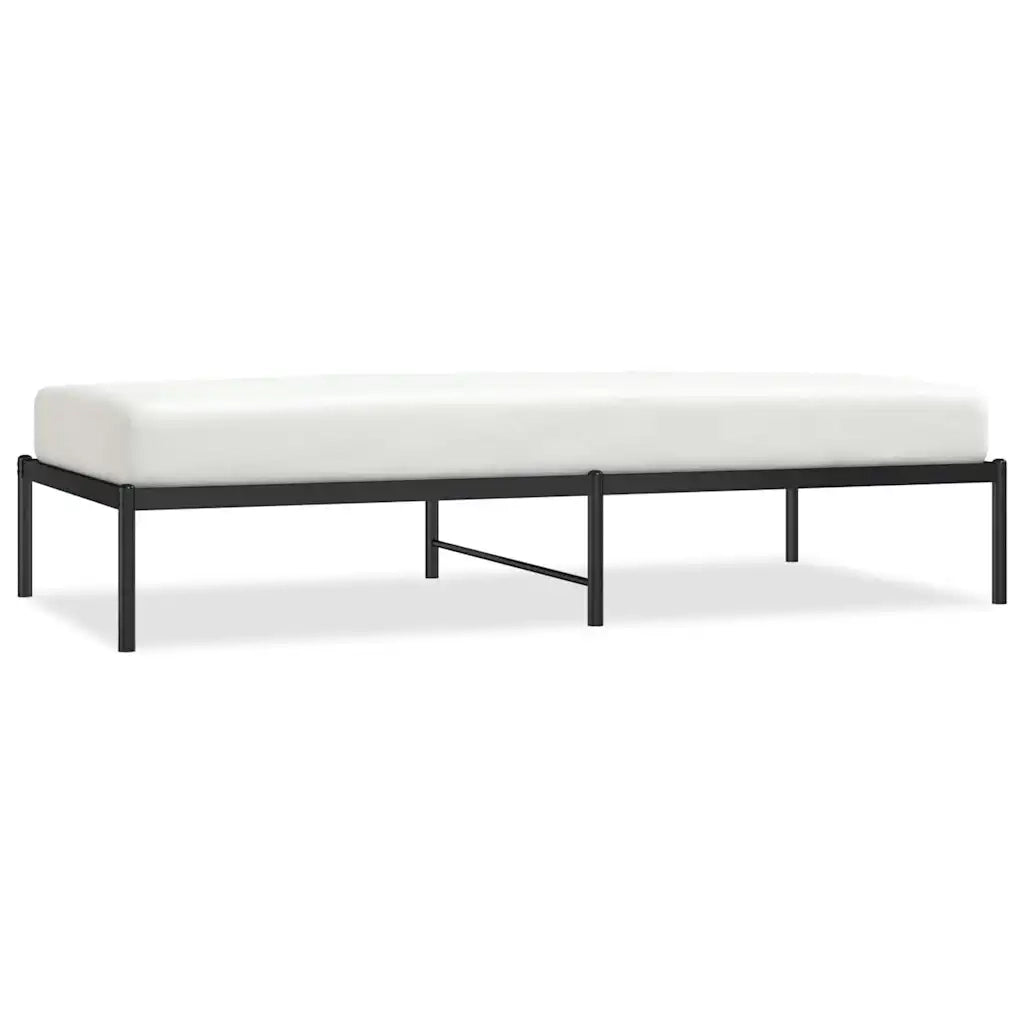 Letto singolo | Letto per adulti | Giroletto in Metallo Nero 90x190 cm