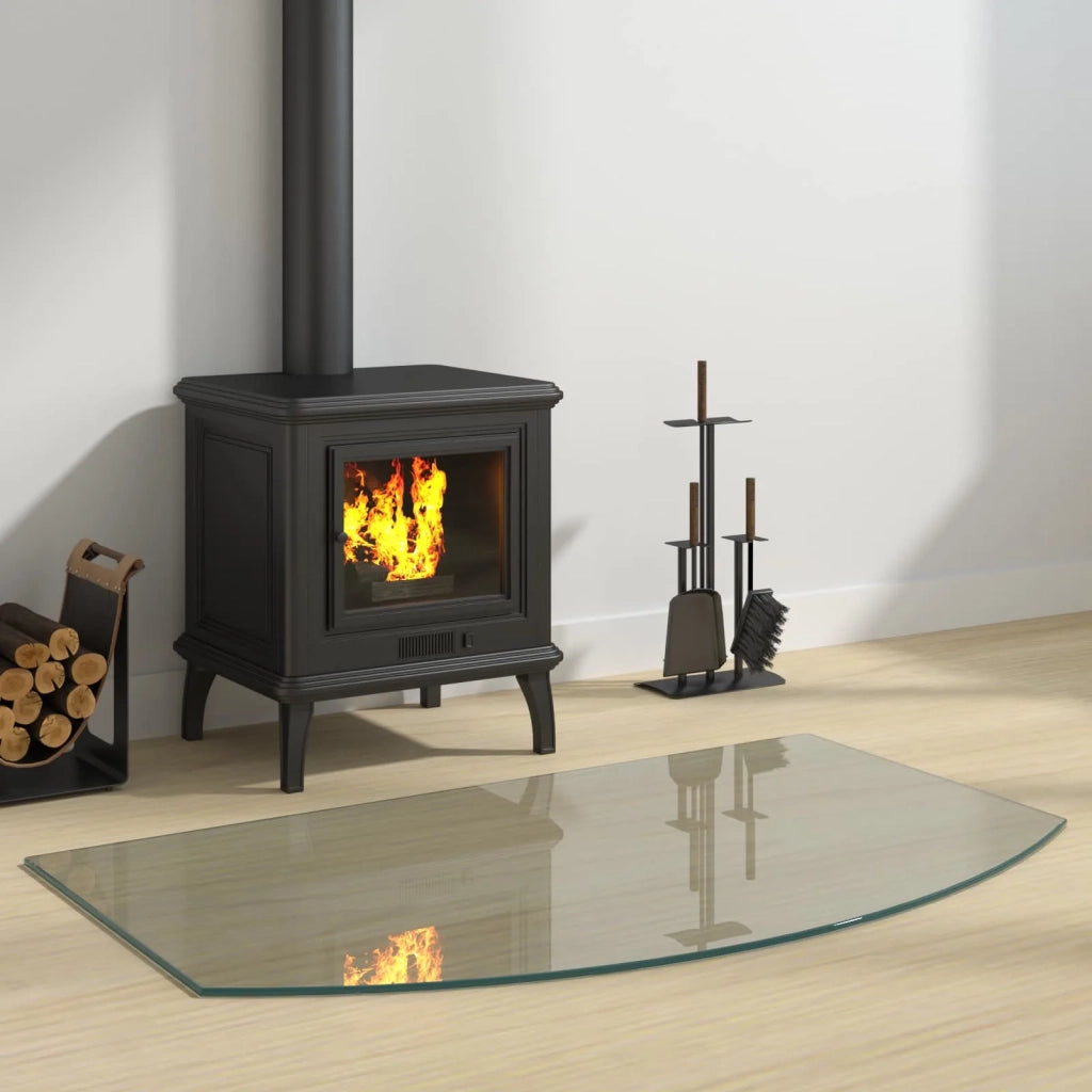 Piastra in vetro per camino Trasparente 100 x 60 cm Vetro 353883