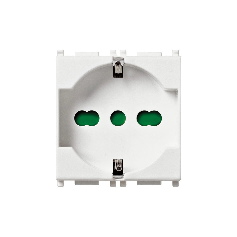 Elettroit serie starlight bipresa universale bianca 2p 2p+t 16a 250v compatibile plana