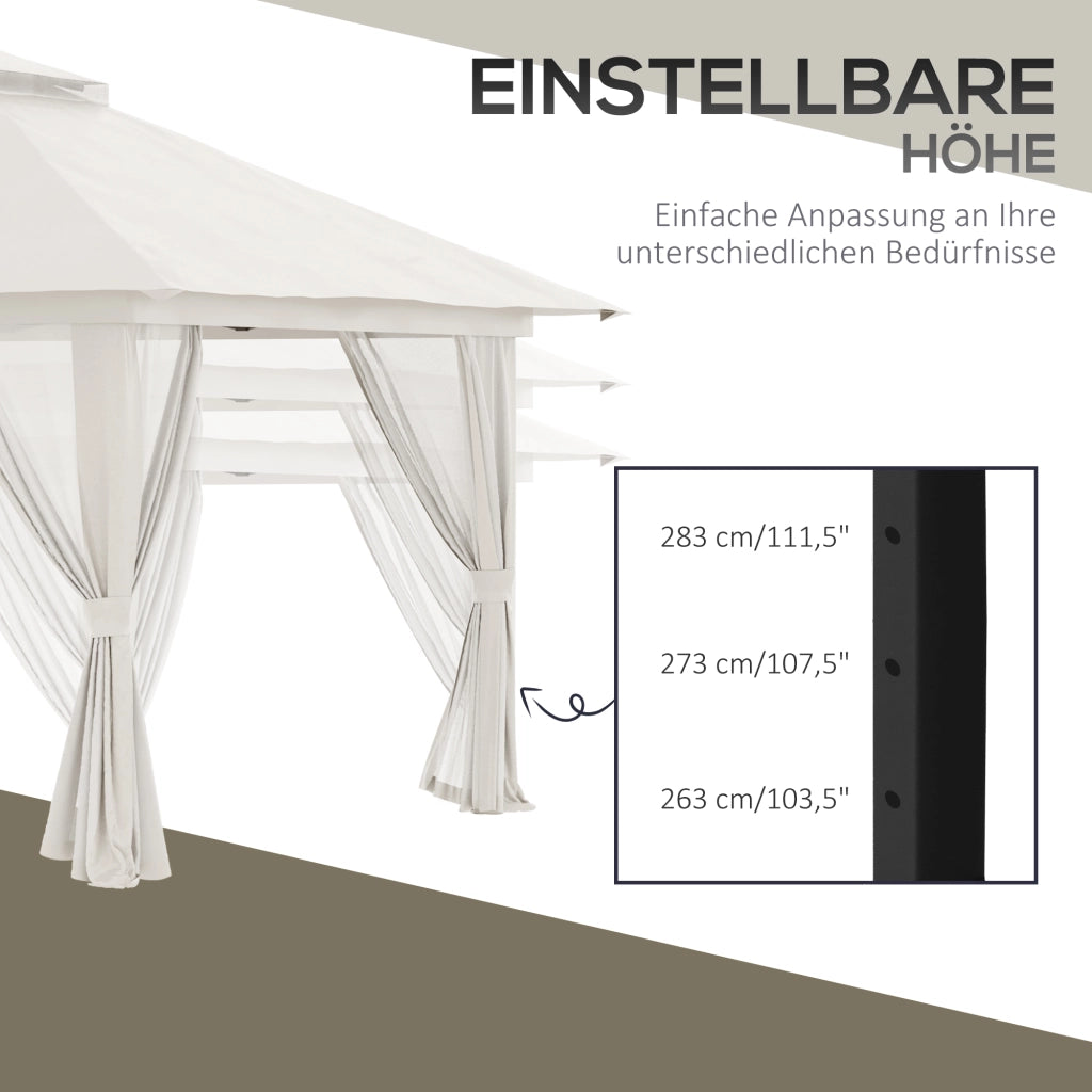 Gazebo pieghevole ¨C zephmum ¨C cremewei? 4x4x3 m