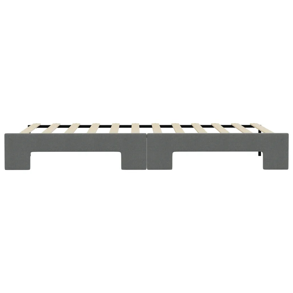 Divano Letto con Letto Estraibile Grigio Scuro 100x200 Tessuto