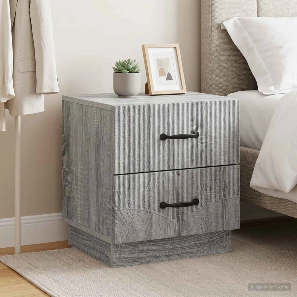 Armadio da Notte 2 pz Grigio Sonoma 43 x 34,5 x 44,5 cm 895228
