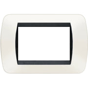 Placca living light international 3 posti tecnopolimero l4803 *** colore bianco, confezione 1