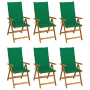 Sedie da Giardino Pieghevoli 6 pz con Cuscini Massello Acacia cod mxl 25725