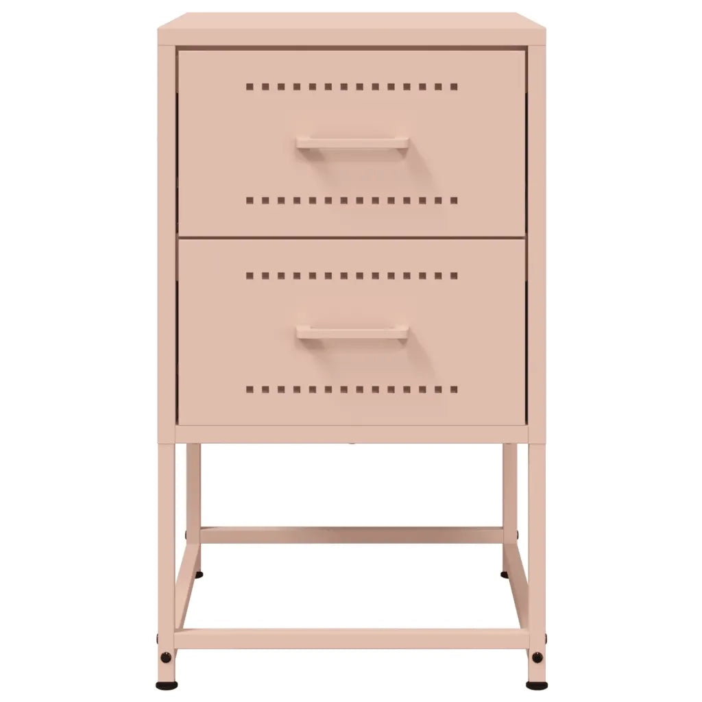 Comodino Rosa 36x39x60,5 cm in Acciaio 846460