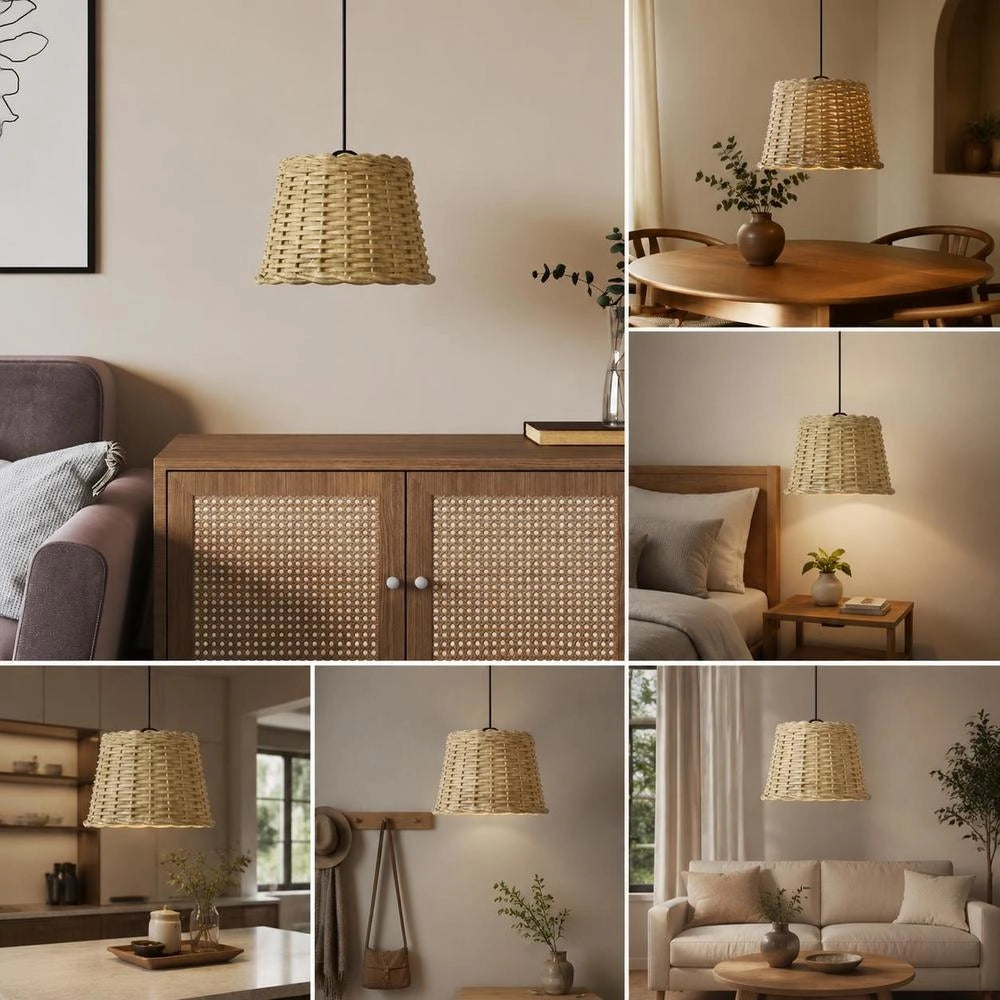 Brown Lampshade 30x20 Cm Wicker
