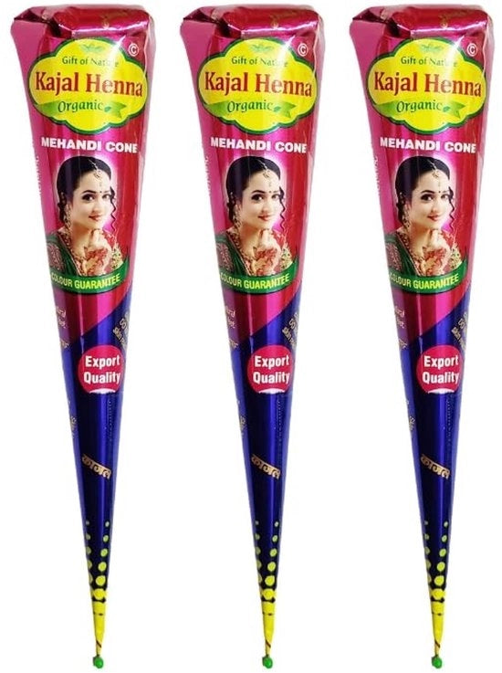 Henna per Tatuaggi Temporanei - Punte in Henna - Pacchetto da 3 - Ingredienti 100% Naturali - Qualità Premium