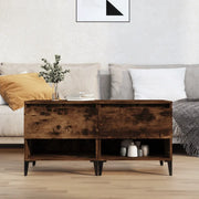 Tavolini 2pz Rovere Fumo 50x46x50 cm in Legno Multistrato