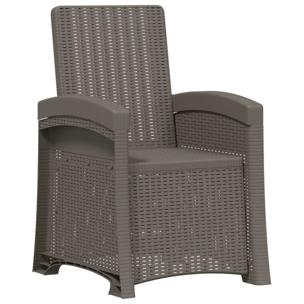 Sedia da giardino reclinabile effetto rattan 2 pcs 8011999