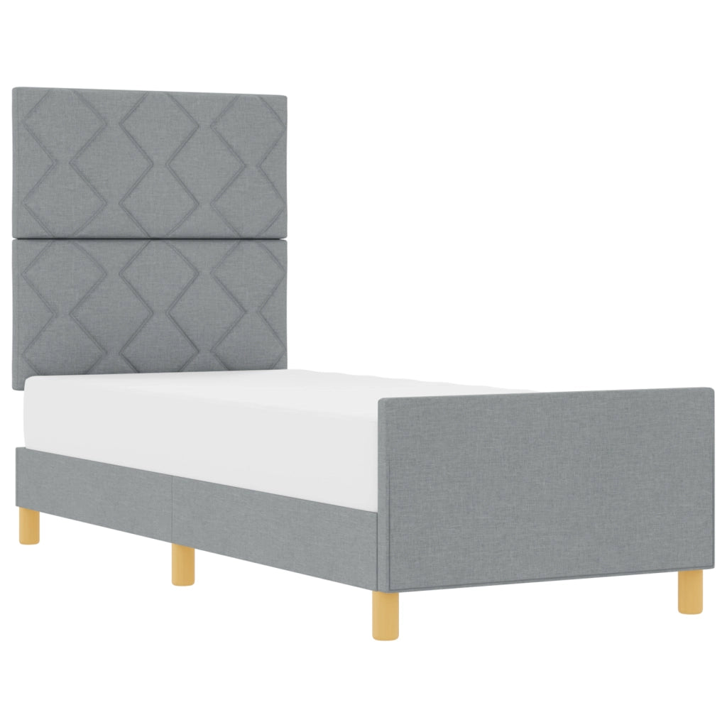 Struttura del letto Grigio chiaro 80x200 cm Tessuto