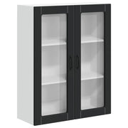 Pensile da cucina | Mobile in vetro da parete LUCCA Nero 80 x 31 x 100 cm