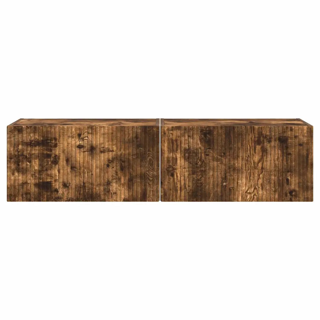 Mobile TV da parete 2 pcs Rovere fumé 60 x 31 x 29,5 cm