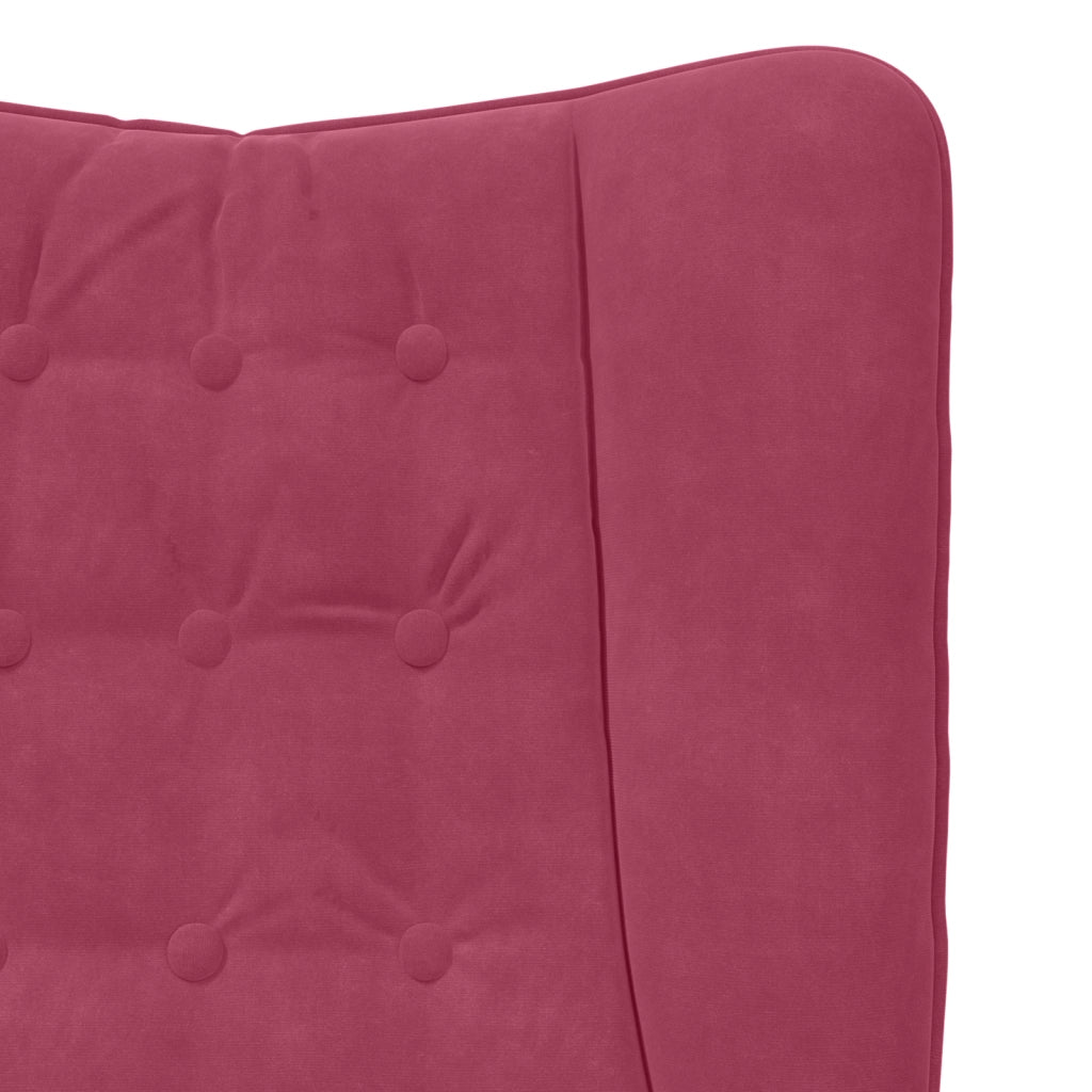 Poltrona Rilassante Wine Red in Velluto