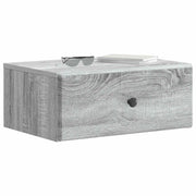 Comodino | Armadio da Notte | Mobiletto da notte a muro Grigio Sonoma 49 x 34,5 x 20 cm