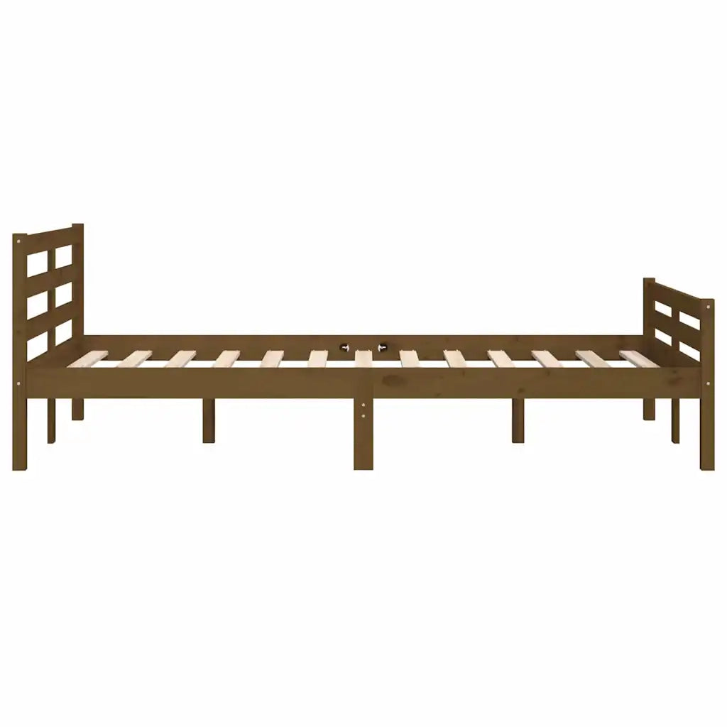 Giroletto senza Materasso-Struttura Letto Ambra in Legno Massello 140x190 cm