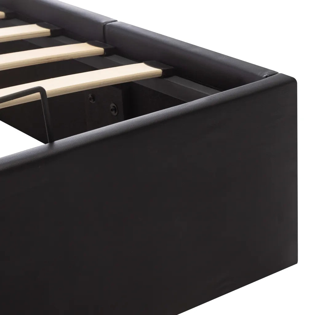 Giroletto con Contenitore Idraulico Nero Similpelle 90x200cm cod mxl 63299
